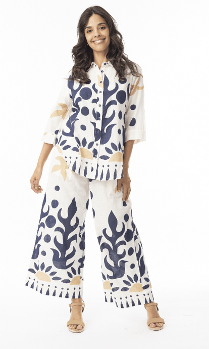 Orientique Womens Nazca Collar Top