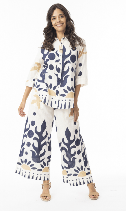 Load image into Gallery viewer, Orientique Womens Nazca Collar Top
