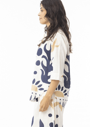 Orientique Womens Nazca Collar Top