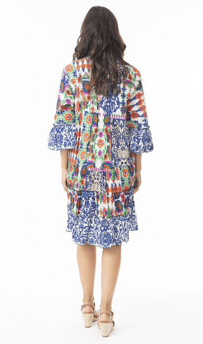 Load image into Gallery viewer, Orientique Womens Buzios Layers Frill Sleeve Dress

