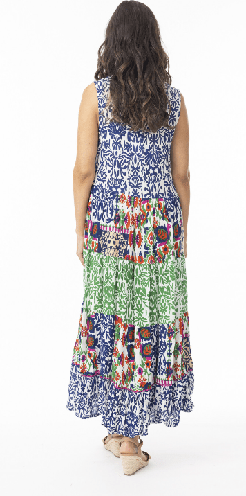 Orientique Womens Buzios Round Neckline Sleeveless Dress