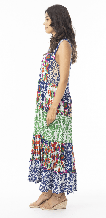 Load image into Gallery viewer, Orientique Womens Buzios Round Neckline Sleeveless Dress
