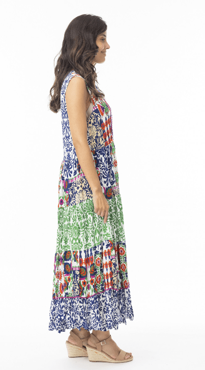 Load image into Gallery viewer, Orientique Womens Buzios Round Neckline Sleeveless Dress
