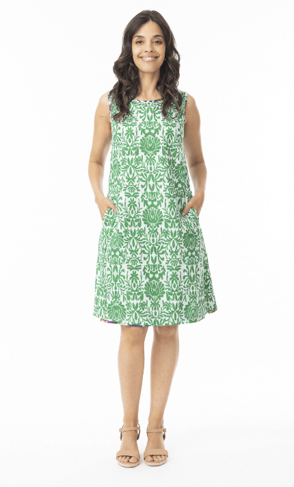 Orientique Womens Buzios Reversible Sleeveless Dress
