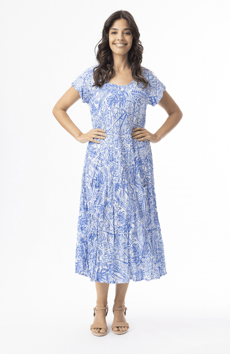 Orientique Womens Aksharay Bias Pockets Dress