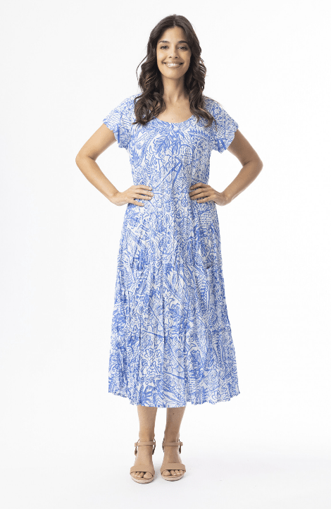 Orientique Womens Aksharay Bias Pockets Dress