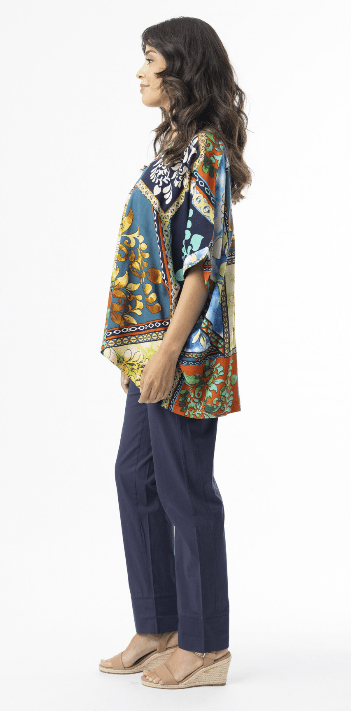 Load image into Gallery viewer, Orientique Womens Cabo Fria V Neck Boxy Top
