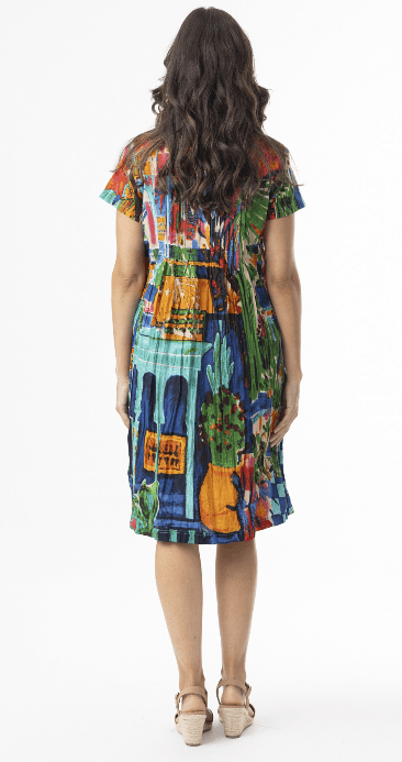 Load image into Gallery viewer, Orientique Womens Printed Cotton Easy Fit Dress - Oasis
