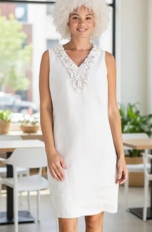 Load image into Gallery viewer, See Saw Womens Ruffle Front Dress
