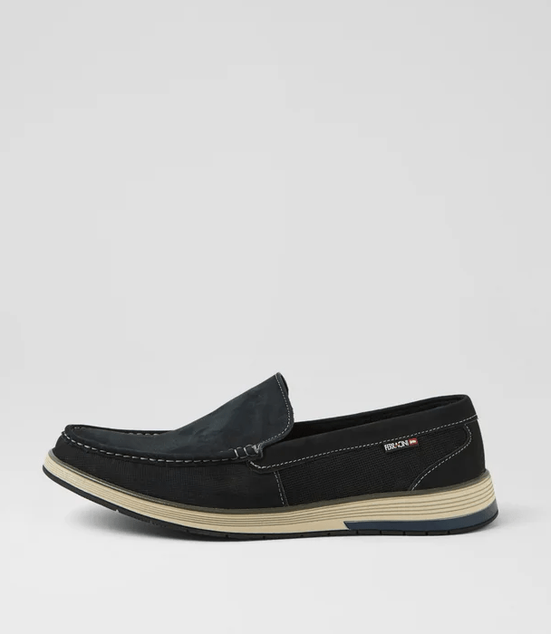 Load image into Gallery viewer, Ferracini Mens Tetley Slip-On Leather Shoe - Marinho
