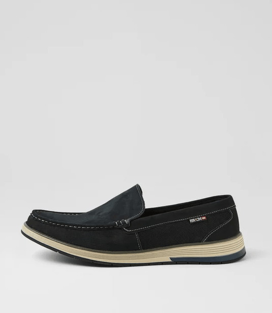 Ferracini Mens Tetley Slip-On Leather Shoe - Marinho