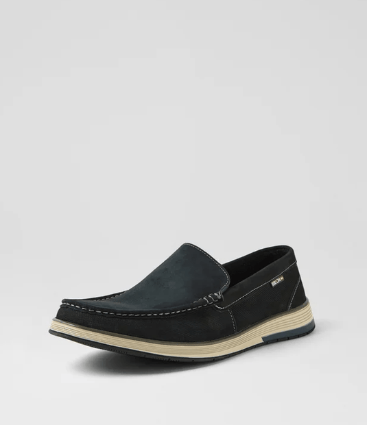 Ferracini Mens Tetley Slip-On Leather Shoe - Marinho