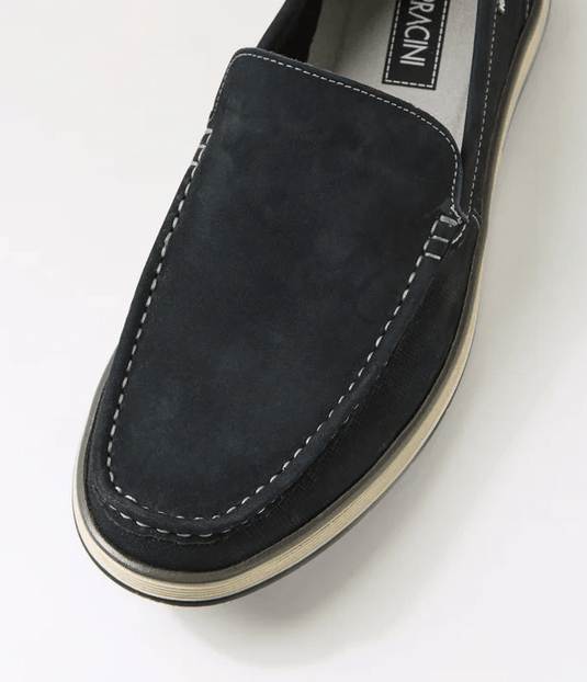 Ferracini Mens Tetley Slip-On Leather Shoe - Marinho
