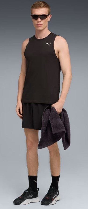 Load image into Gallery viewer, Puma Mens Tad Tech Triblend Sleeveless Tank Puma - Black

