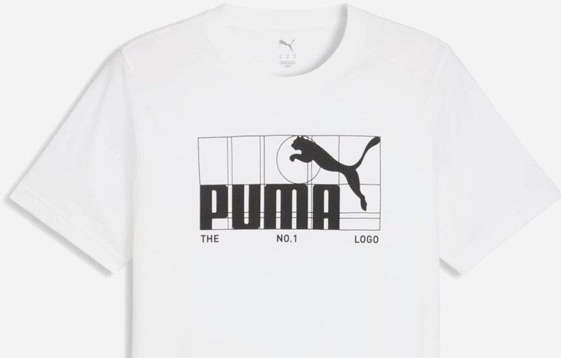 Load image into Gallery viewer, Puma Mens Graphic No. 1 Logo T-Shirts - White
