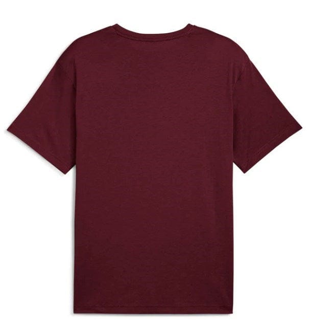 Load image into Gallery viewer, Puma Mens Graphics Train Logo Relaxed Tee - Ruby Shimmer
