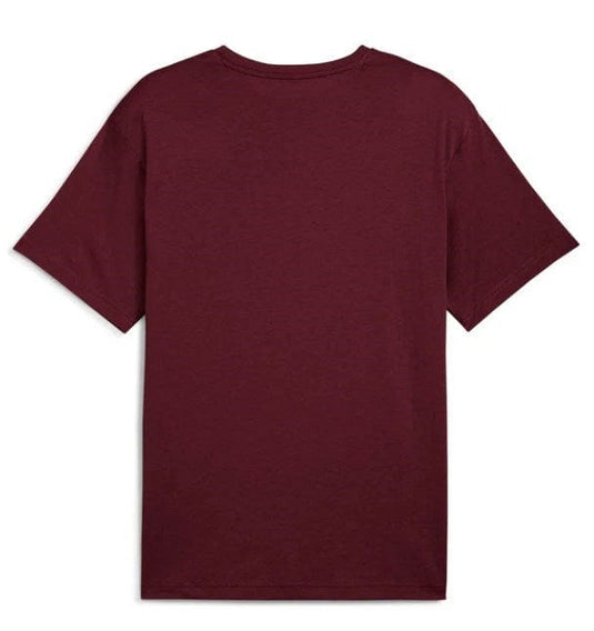 Puma Mens Graphics Train Logo Relaxed Tee - Ruby Shimmer