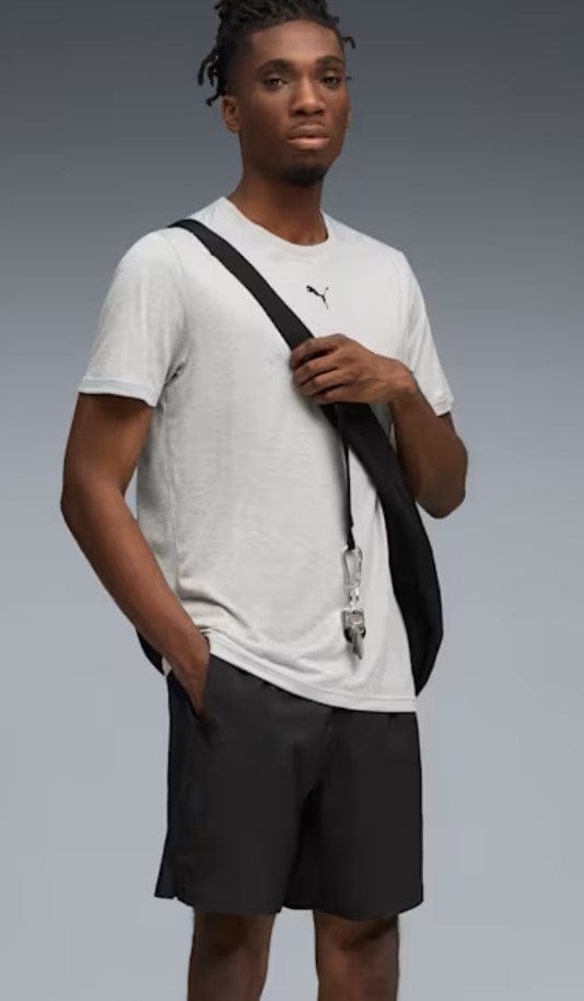 Puma Mens Tad Essentials Heather Cat Tee - Light Gray