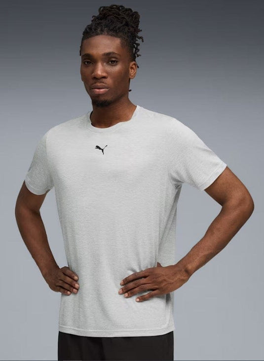 Puma Mens Tad Essentials Heather Cat Tee - Light Gray