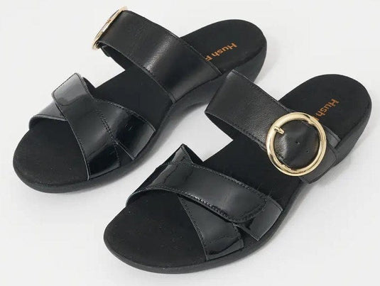 Hush Puppies Womens Astounding Black Patent Sandals