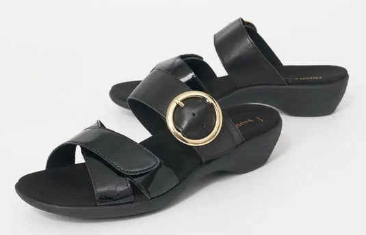 Hush Puppies Womens Astounding Black Patent Sandals