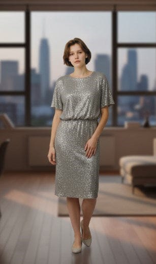 LS Collection Womens Gold Dress