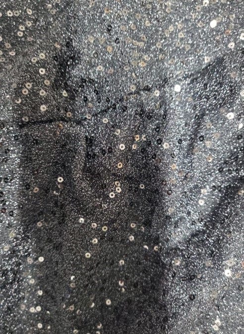 LS Collection Womens Black Glitter Dress
