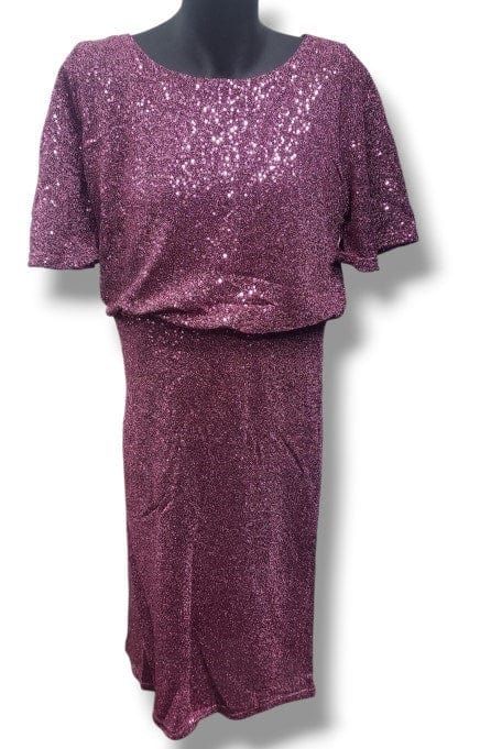 LS Collection Womens Glitters Pink Dress