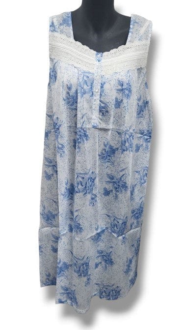 French Country Womens Nighte Short 105 Blue Peony