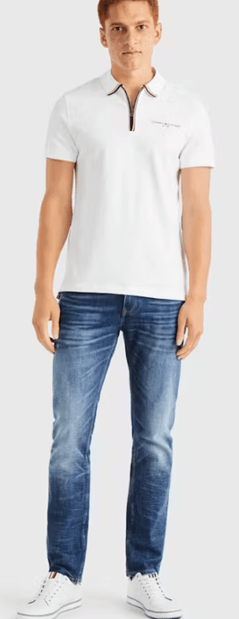 Tommy Hilfiger Mens WCC Zip Regular Polo White