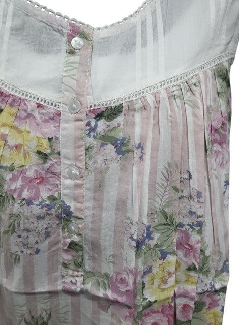 Load image into Gallery viewer, French Country Womens Nightie Cap 100 Boquet Stripe
