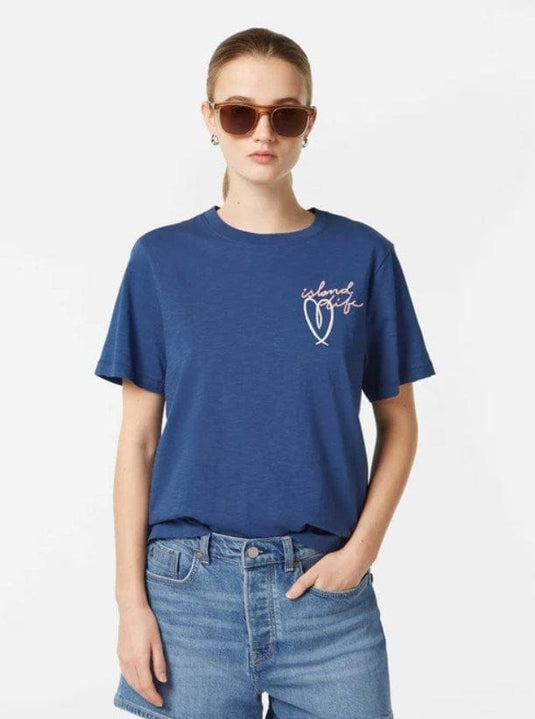 Scotch & Soda Womens Embroidered Artwork Tee