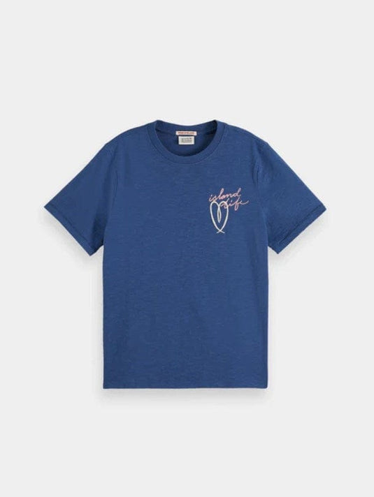Scotch & Soda Womens Embroidered Artwork Tee