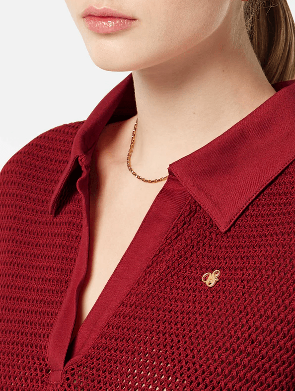 Load image into Gallery viewer, Scotch &amp; Soda Womens Crochet Polo
