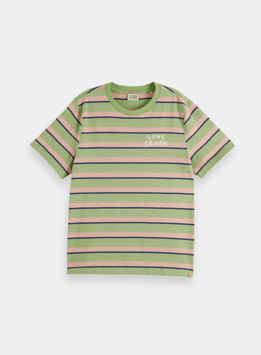 Scotch & Soda Womens  Yarn Dye Stripe Regular Fit Tee