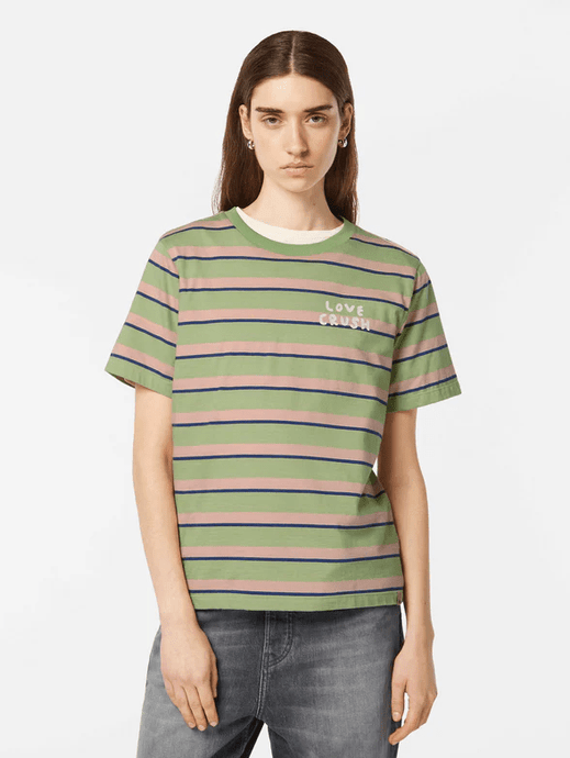 Scotch & Soda Womens  Yarn Dye Stripe Regular Fit Tee