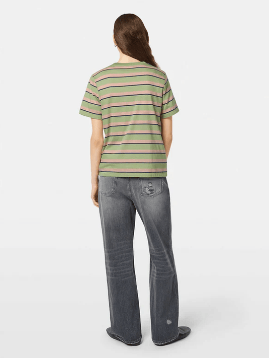 Scotch & Soda Womens  Yarn Dye Stripe Regular Fit Tee