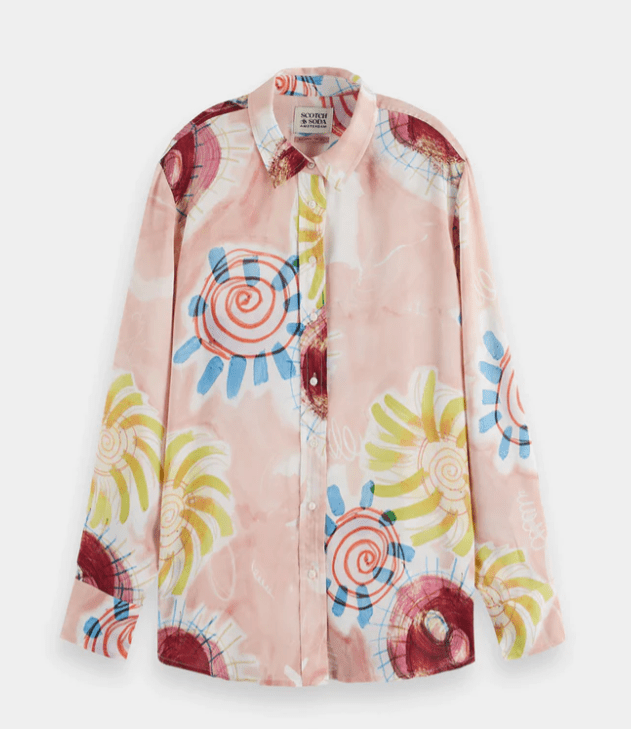 Load image into Gallery viewer, Scotch &amp; Soda Womens Printed Relaxed Fit Shirt
