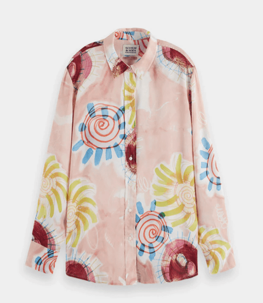 Scotch & Soda Womens Printed Relaxed Fit Shirt