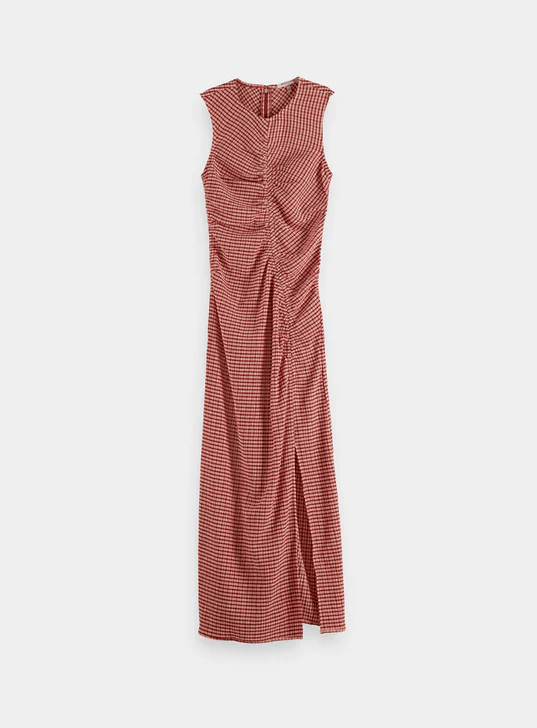 Load image into Gallery viewer, Scotch &amp; Soda Womens Structured Gingham Midi Dress

