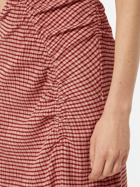 Scotch & Soda Womens Structured Gingham Midi Dress