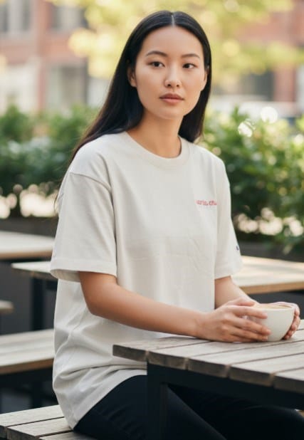 Champion Womens Sports Graphic Santa Cruz Print Tee - Beige