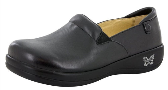 Alegria Womens Keli Slip-On Leather Shoes - Black
