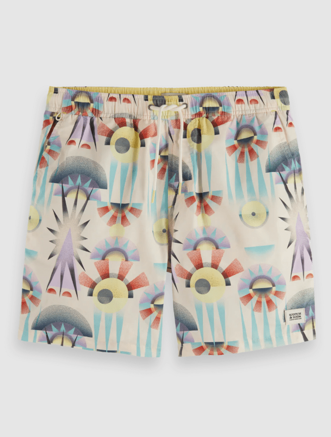 Load image into Gallery viewer, Scotch &amp; Soda Mens Printed Mid-Length Swimshort
