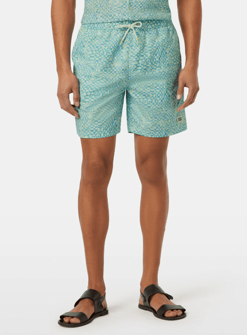 Scotch & Soda Mens Mini Print Mid-Length Swimshort