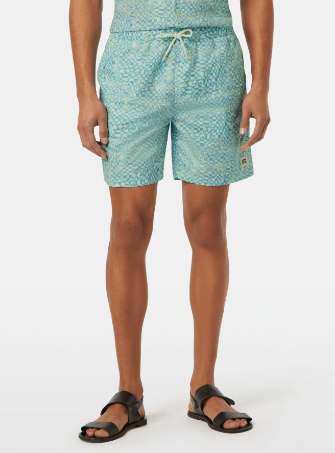 Load image into Gallery viewer, Scotch &amp; Soda Mens Mini Print Mid-Length Swimshort

