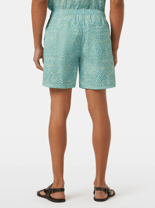 Scotch & Soda Mens Mini Print Mid-Length Swimshort