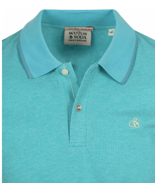 Scotch & Soda Mens Melange Regular Fit Polo