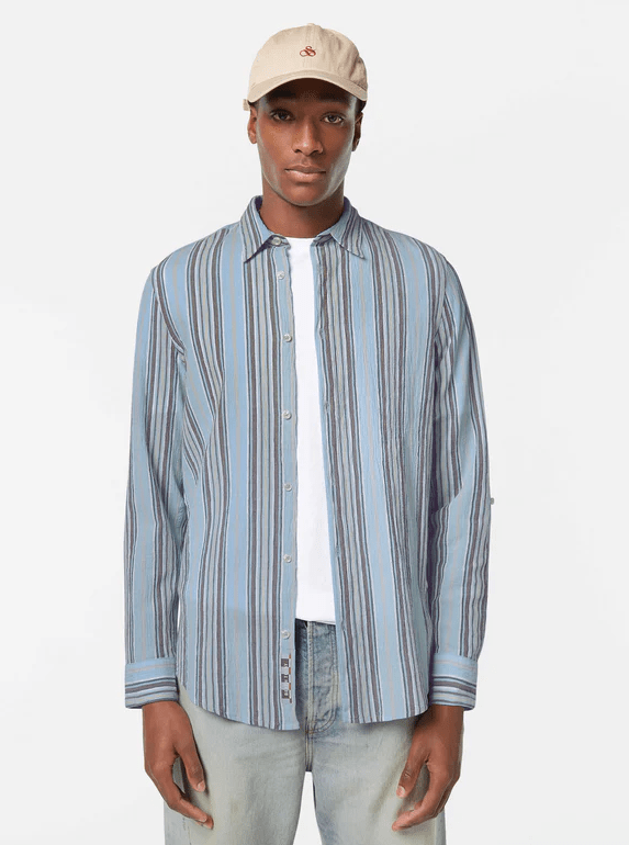 Load image into Gallery viewer, Scotch &amp; Soda Mens Crinkled Stripe Regular Shirt
