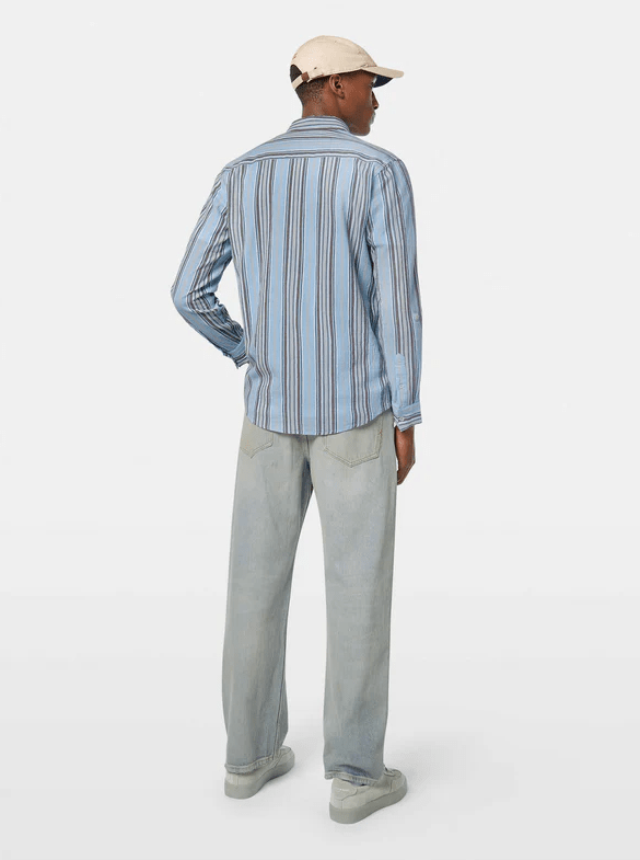 Load image into Gallery viewer, Scotch &amp; Soda Mens Crinkled Stripe Regular Shirt

